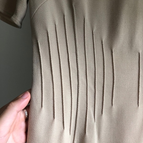 Valentino Vintage Tan Fitted Mini Dress Size 8 - Picture 3 of 15